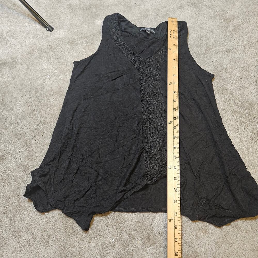 Adrianna Papell Size Small Sleeveless Black Blouse Top Casual Summer - Picture 5 of 6